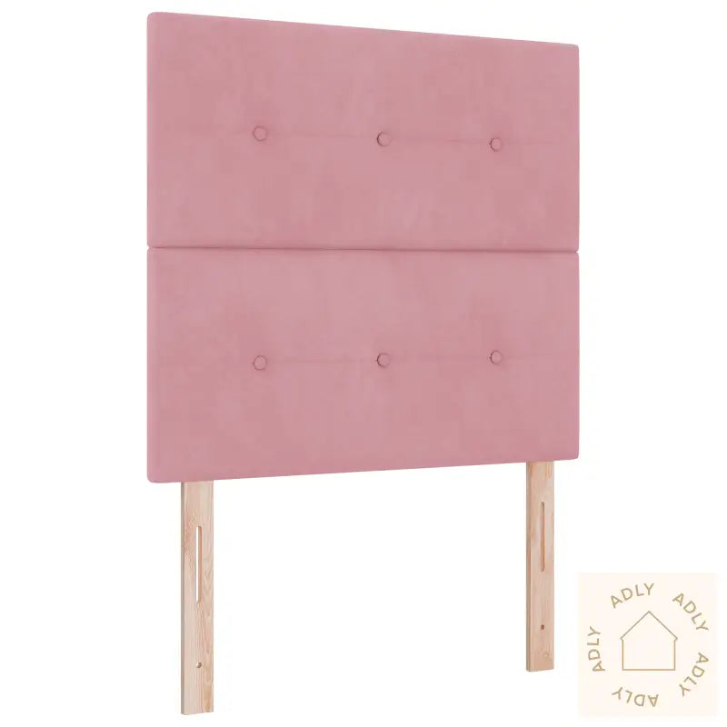 Sengegavl Med Knapper, Rosa 90 Cm, Fløyel