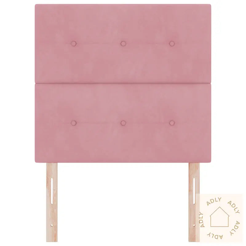Sengegavl Med Knapper, Rosa 90 Cm, Fløyel