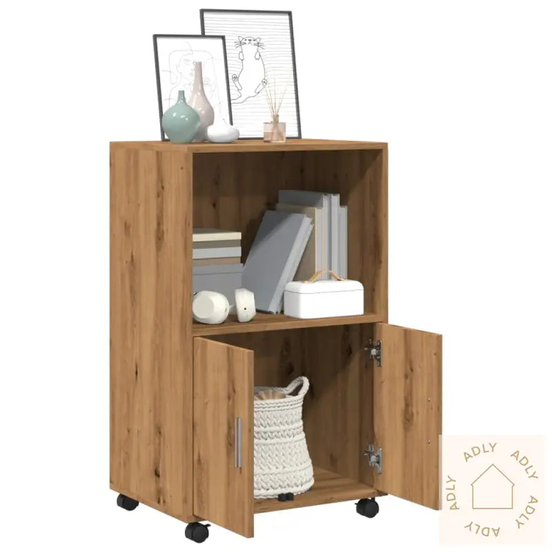 Rulleskap Artisan Eik 55X40X91 Cm Konstruert Tre