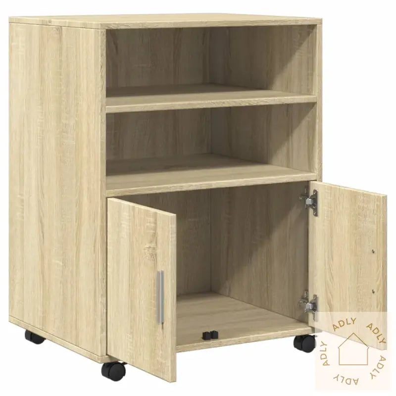 Rulleskap Sonoma Eik 55X40X91 Cm Konstruert Tre