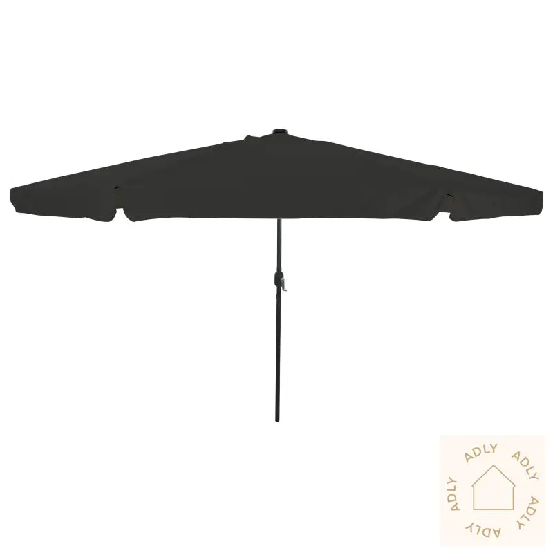 Hageparasol Med Led-Lamper 395X245 Cm Svart