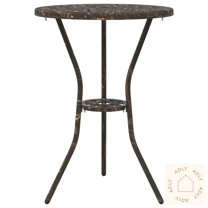 3-Delt Hage Bistrosett I Bronse Støpejern