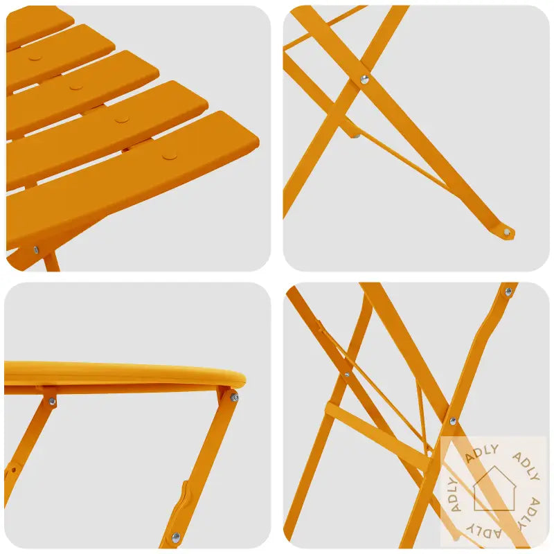 3-Delt Folds-Bistrosett I Sennepsgul Stål