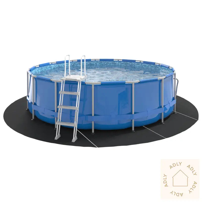 Rundt Bassengtrekk Svart Plast Ø 458 Cm Bassengtrekk Rundt