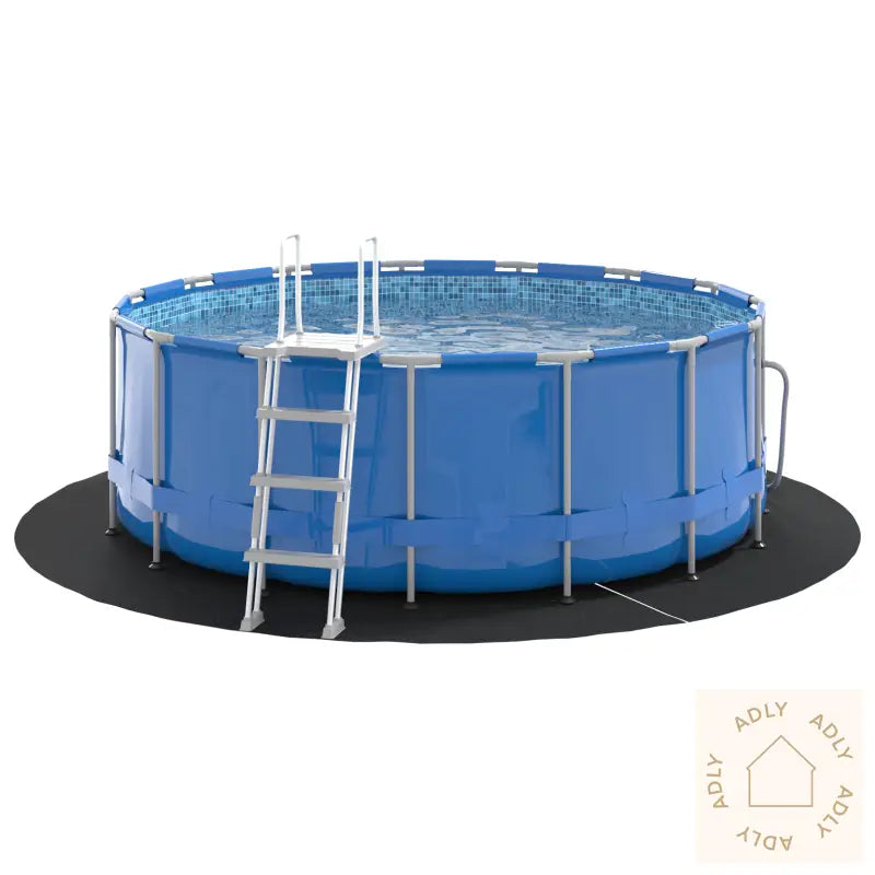 Rundt Bassengtrekk Svart Pvc Ø 244 Cm Bassengtrekk Rund