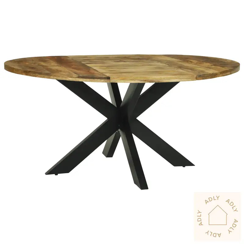 Spisebord Rundt Ø160X76 Cm Massivt Tre Grovt Mangotre