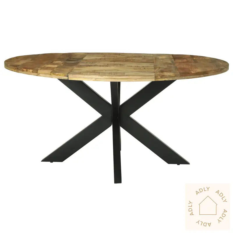 Spisebord Rundt Ø160X76 Cm Massivt Tre Grovt Mangotre