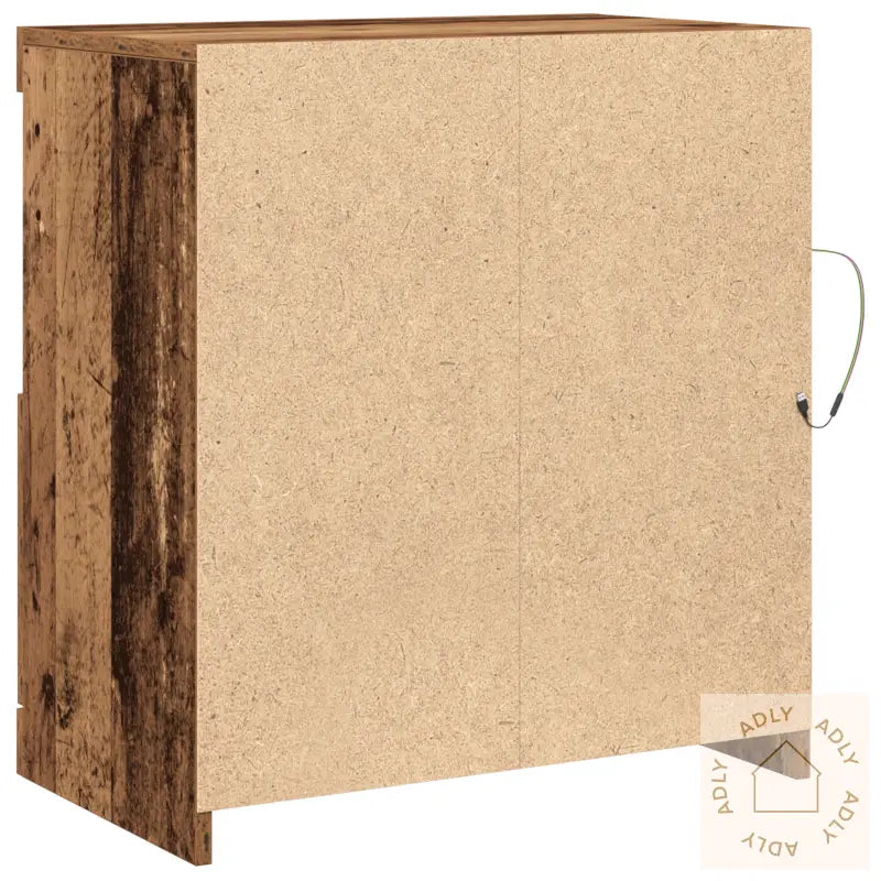 Skap Med Led-Lamper I Gammelt Tre 60,5X37X67 Cm
