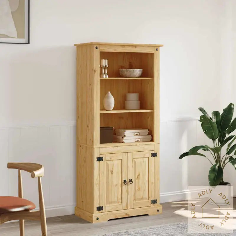 Vitrine Meksikansk Corona-Stil Furu 80X40X170 Cm