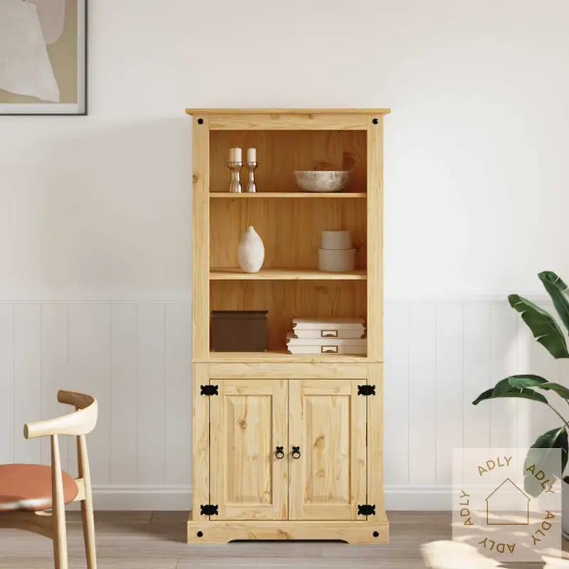 Vitrine Meksikansk Corona-Stil Furu 80X40X170 Cm