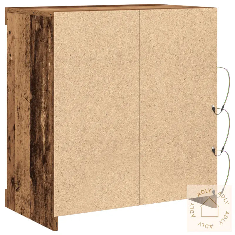 Sideboard Med Led-Lys, Gamle Tre 60,5X37X67 Cm