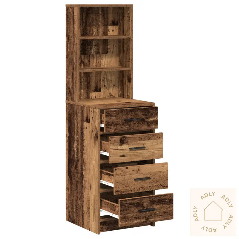 Høyt Skap Gammelt Tre 40X41X135 Cm Konstruert Tre