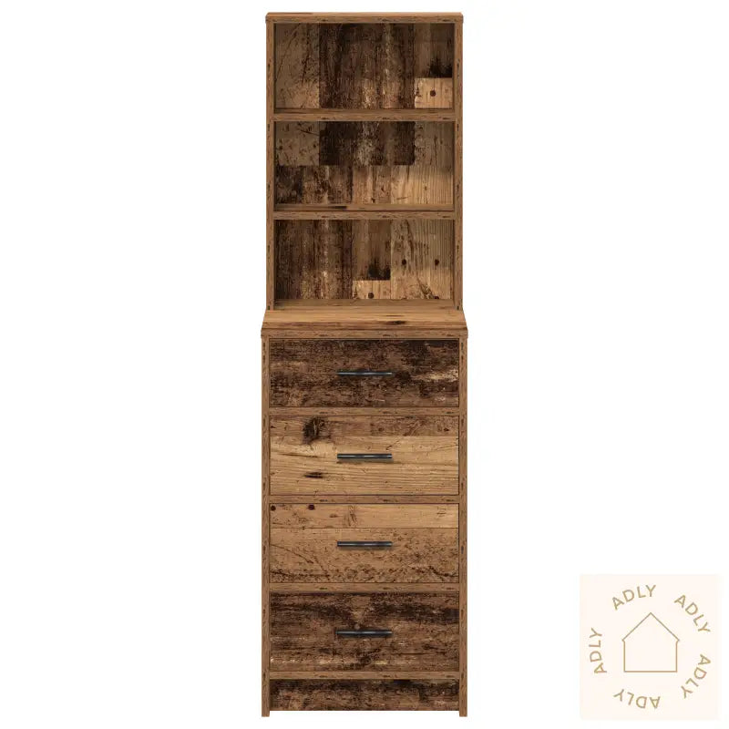 Høyt Skap Gammelt Tre 40X41X135 Cm Konstruert Tre