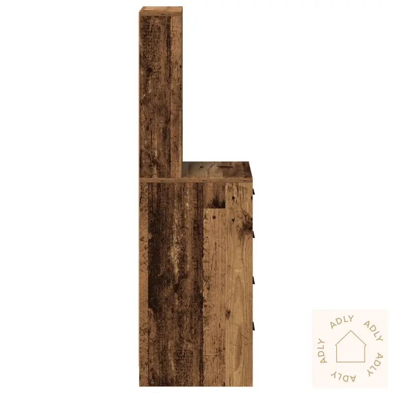 Høyt Skap Gammelt Tre 40X41X135 Cm Konstruert Tre