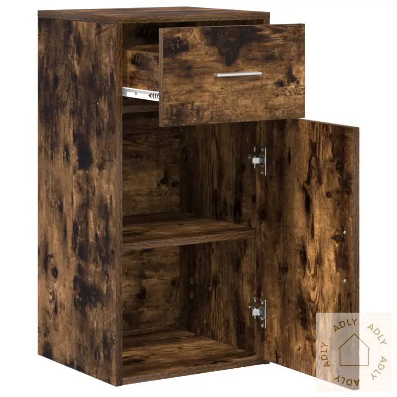 Røkt Eik Oppbevaringsskap Røkt Eik Konstruert Tre Med Røkt Eik Finish