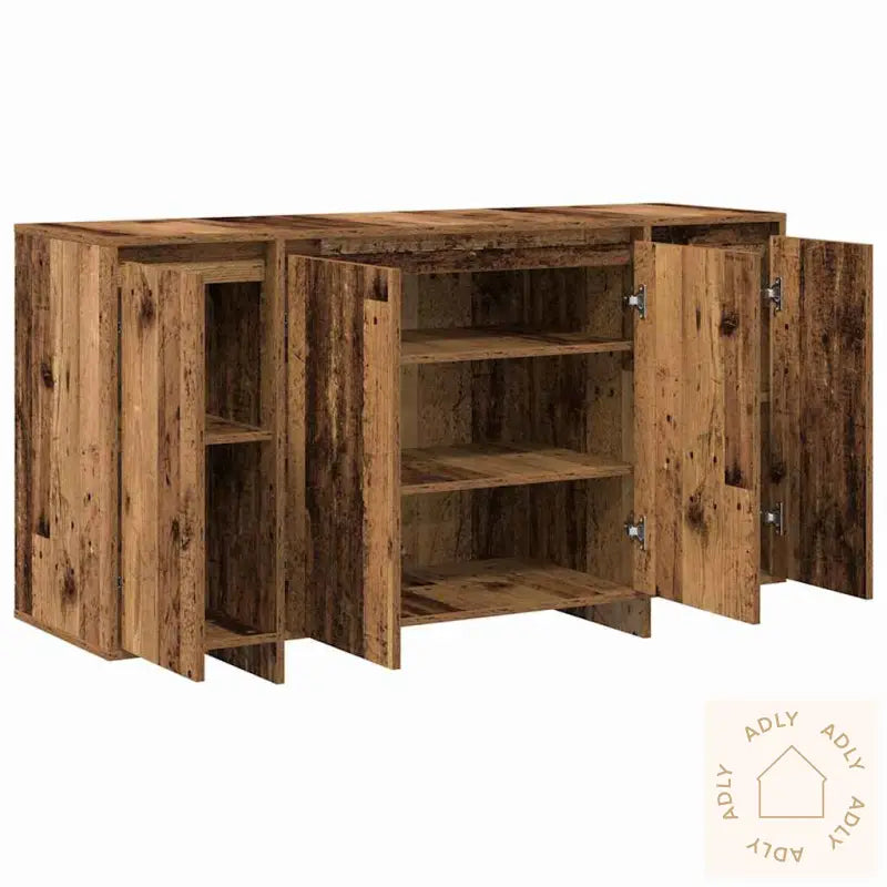Gammelt Tre Sideboard Gammelt Tre Solid Gjenvunnet Tre