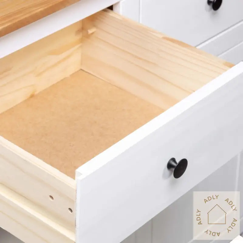 Skjenk Hvit 93X40X80 Cm Heltre Furu Panama Range