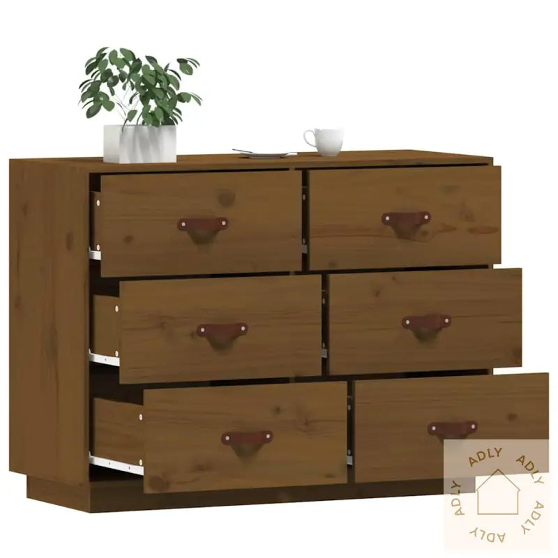 Skjenk Honningbrun 100X40X75 Cm Heltre Furu