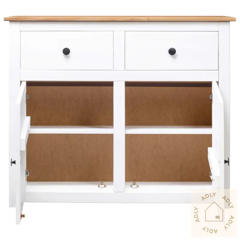 Skjenk Hvit 93X40X80 Cm Heltre Furu Panama Range