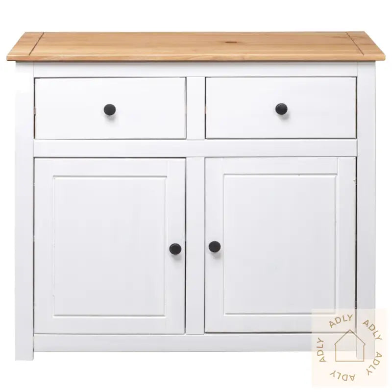 Skjenk Hvit 93X40X80 Cm Heltre Furu Panama Range