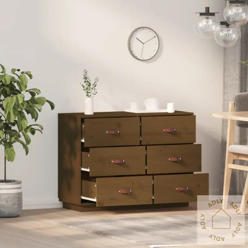 Skjenk Honningbrun 100X40X75 Cm Heltre Furu