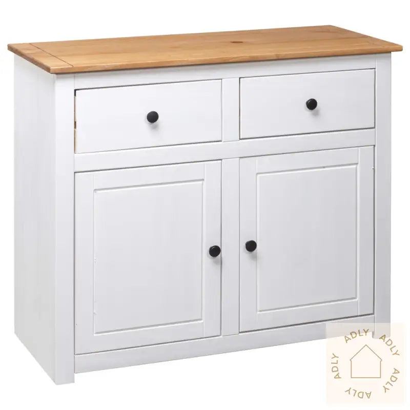 Skjenk Hvit 93X40X80 Cm Heltre Furu Panama Range