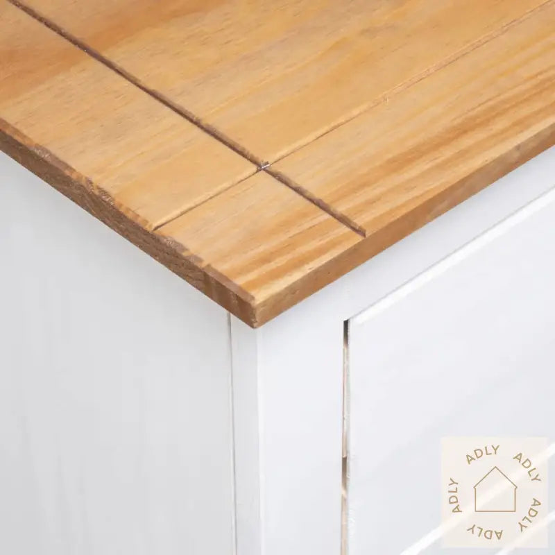 Skjenk Hvit 93X40X80 Cm Heltre Furu Panama Range