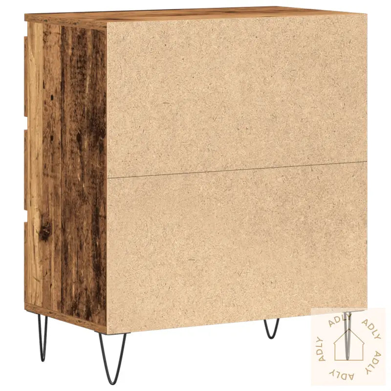 Sideboard Med Skuffer I Gammelt Tre 60X35X70 Cm Konstruert Tre