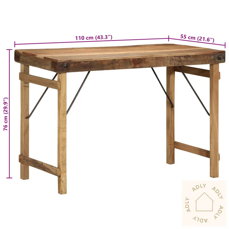 Spisebord 110X55X76 Cm Solid Tre Gjenbruk