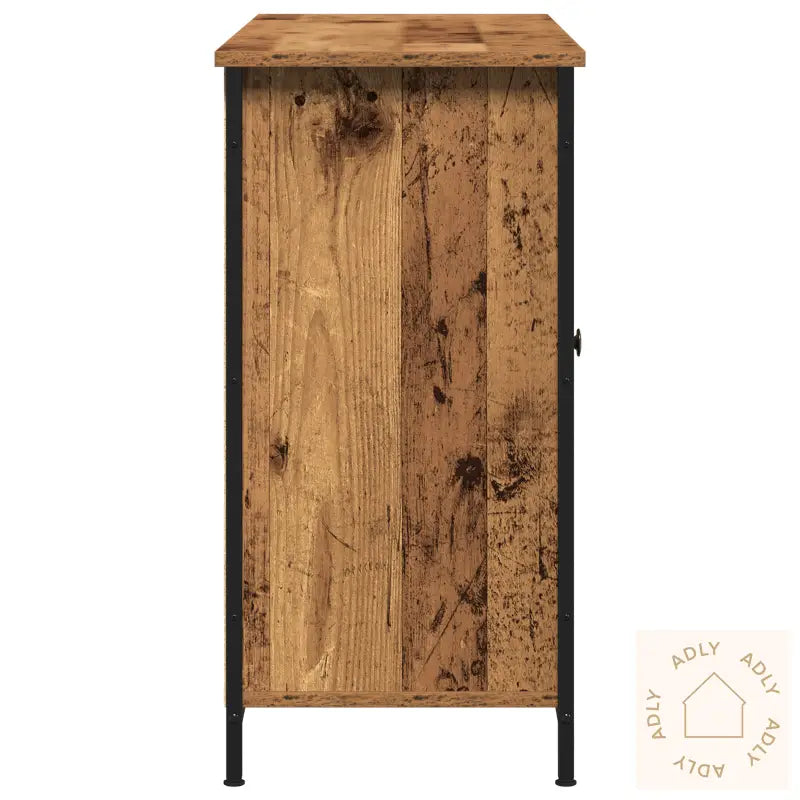 Skap I Gammelt Tre 100X35X70 Cm Laget Av Sponplater Og Stål