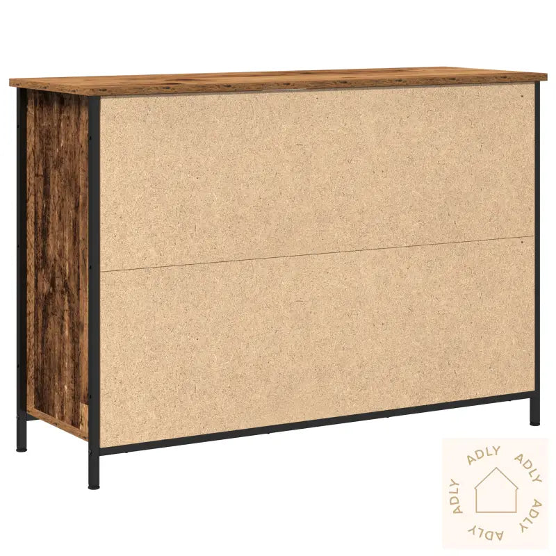 Skap I Gammelt Tre 100X35X70 Cm Laget Av Sponplater Og Stål