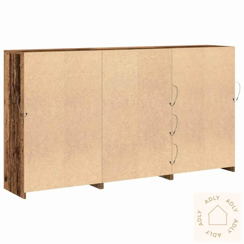 Sidetabell Med Led-Lamper Gammelt Tre 202X37X100 Cm Konstruert Tre