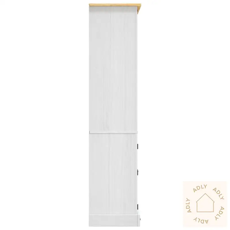 Vitrine Meksikansk Corona-Stil Furu Hvit 80X40X170 Cm