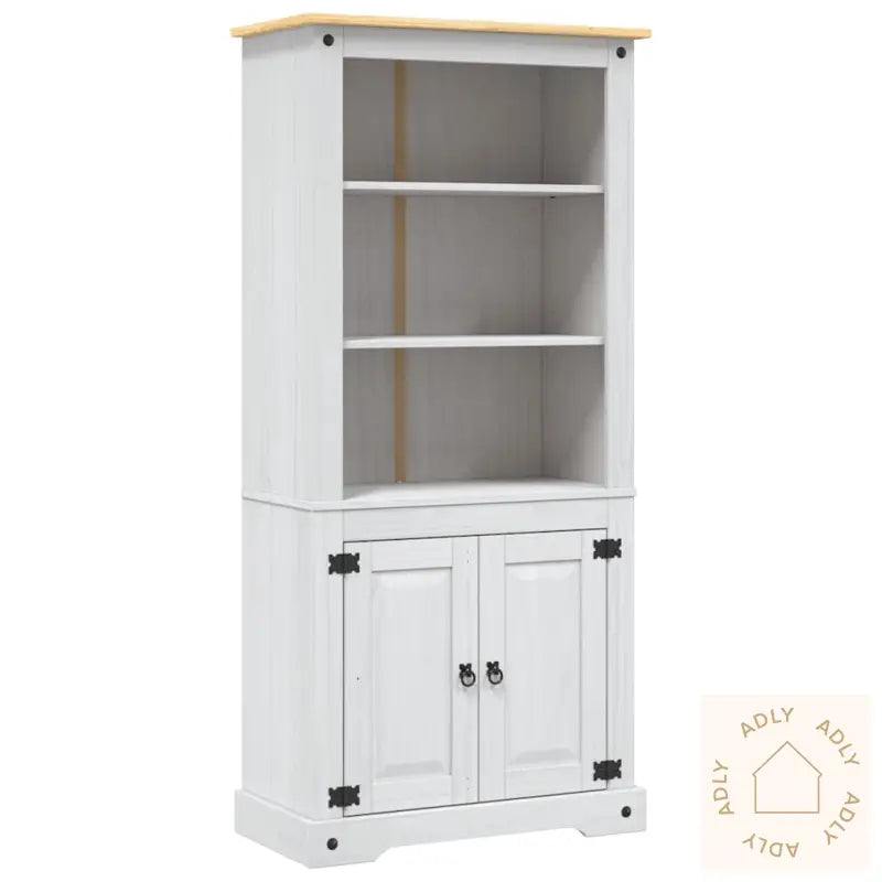 Vitrine Meksikansk Corona-Stil Furu Hvit 80X40X170 Cm