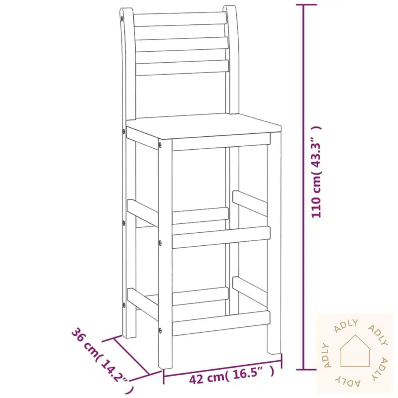 Barstoler 8 Stk Heltre Akasie