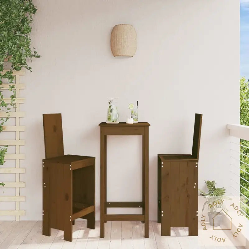 Barkrakker 2 Stk Honningbrun 40X42X120 Cm Heltre Furu