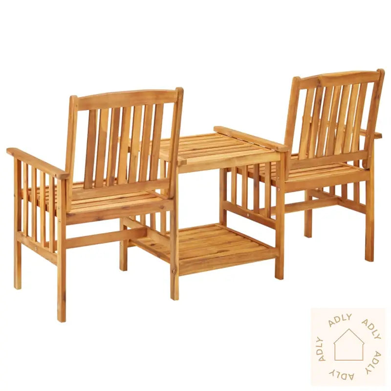 Hagestoler Med Tebord 159X61X92 Cm Heltre Akasie