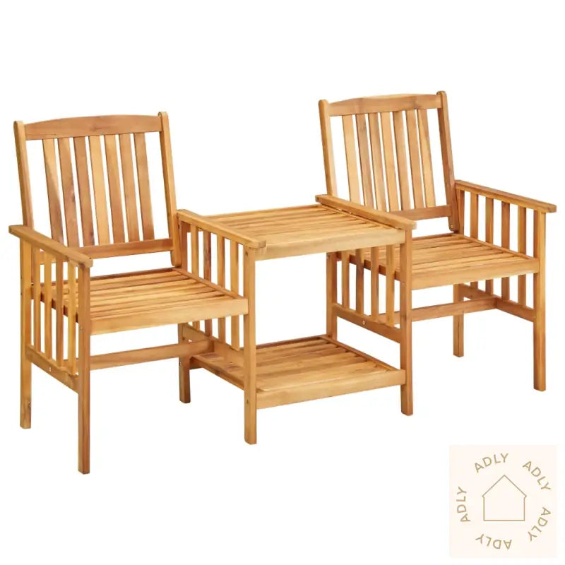 Hagestoler Med Tebord 159X61X92 Cm Heltre Akasie
