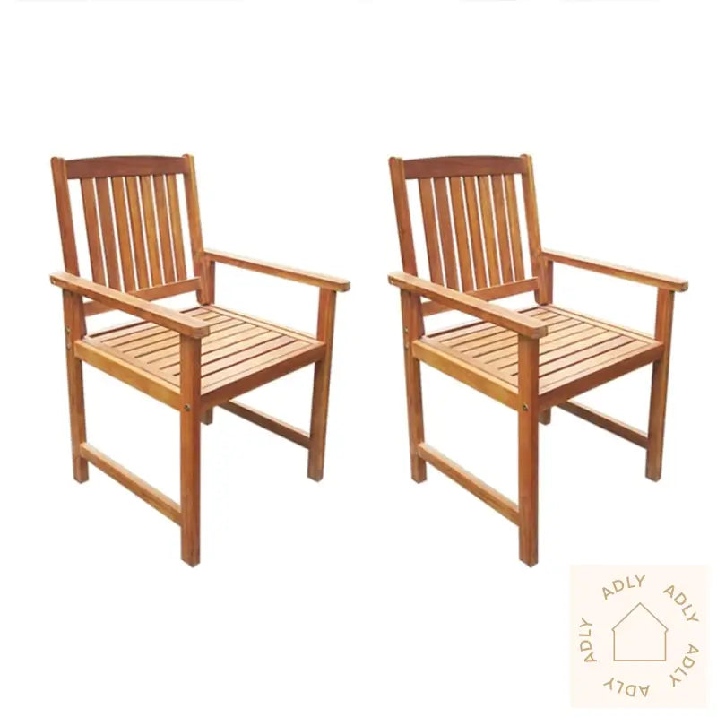 Hagestoler 2 Stk Heltre Akasie Brun
