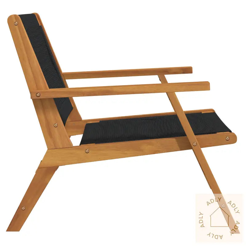 Hagemøbler 2 Stk Sort 67X77X73 Cm Massivt Akasietre