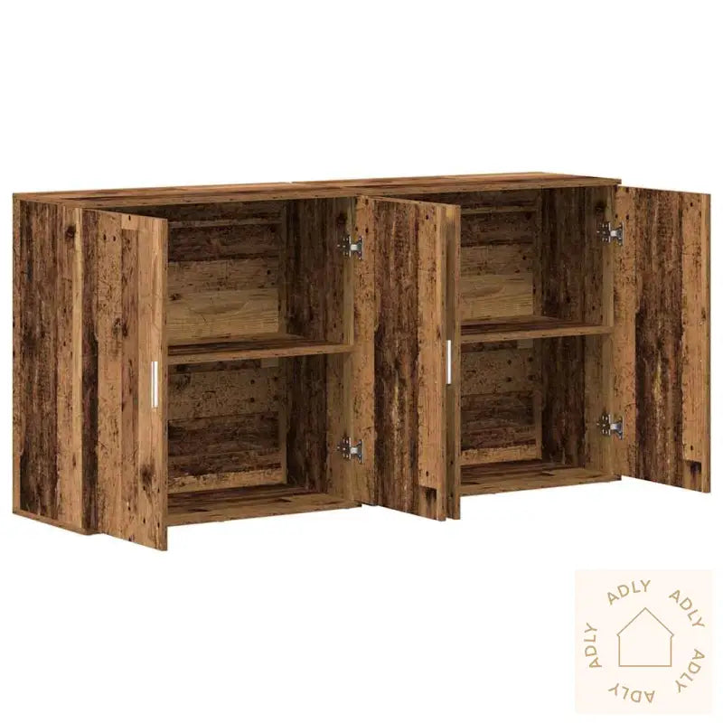 Sideboards 2 Stk Gammelt Tre 79X38X80 Cm Konstruert Tre
