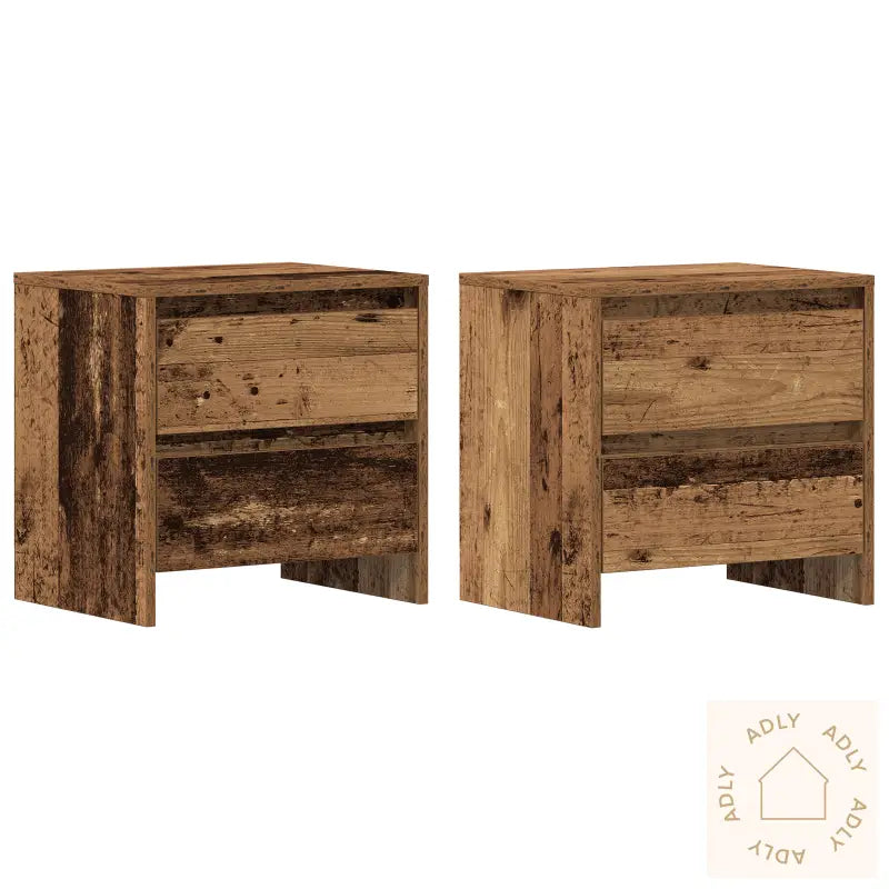 Nattbord 2 Stk Gammelt Tre 45X34X44,5 Cm Konstruert Tre