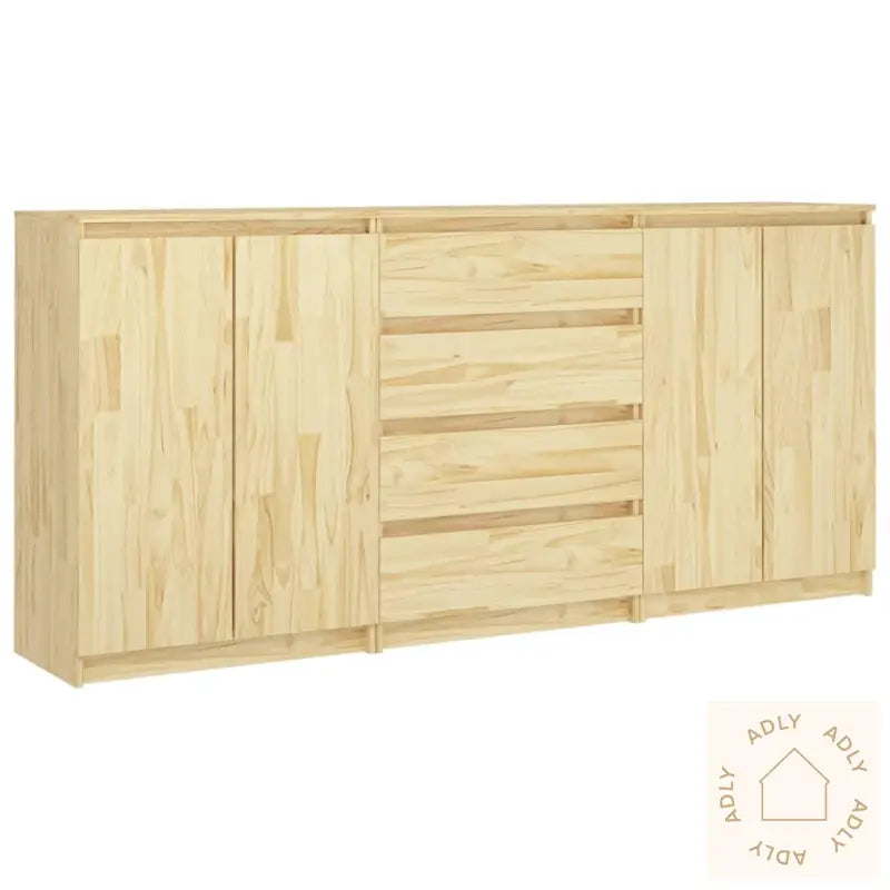 Sideskap 3 Stk Heltre Furu