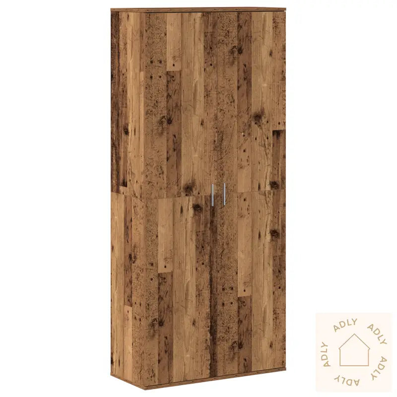 Høyskap Gammelt Tre 80X35X180 Cm Konstruert Tre