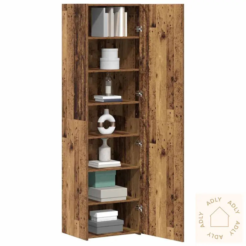 Highboard Gammelt Tre 50X42.5X185 Cm Konstruert Tre