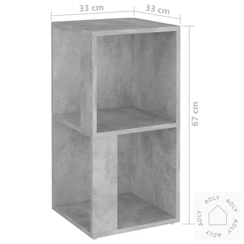 Hjørneskap Betonggrå 33X33X67 Cm Konstruert Tre