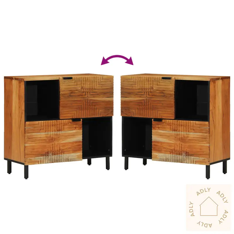 Sideboard 80X33X75 Cm Solid Wood Acacia