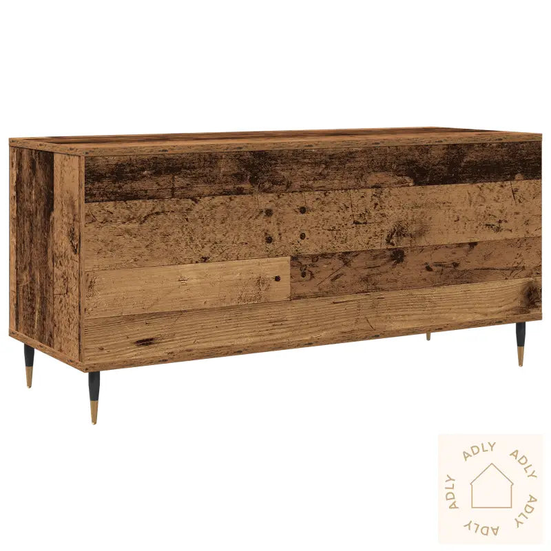 Skap For Plater I Håndlaget Eik 100X38X48 Cm Konstruert Tre