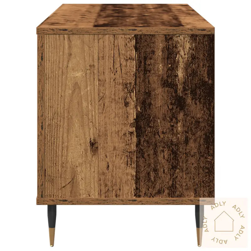 Skap For Plater I Håndlaget Eik 100X38X48 Cm Konstruert Tre