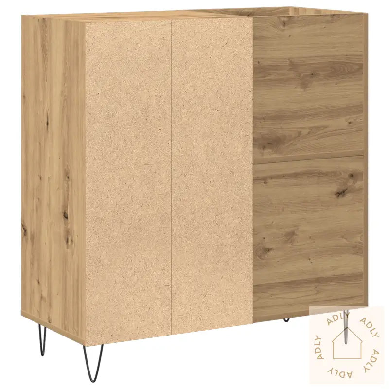 Record Cabinet Svart Eik 84,5X38X89 Cm Ingeniørtre